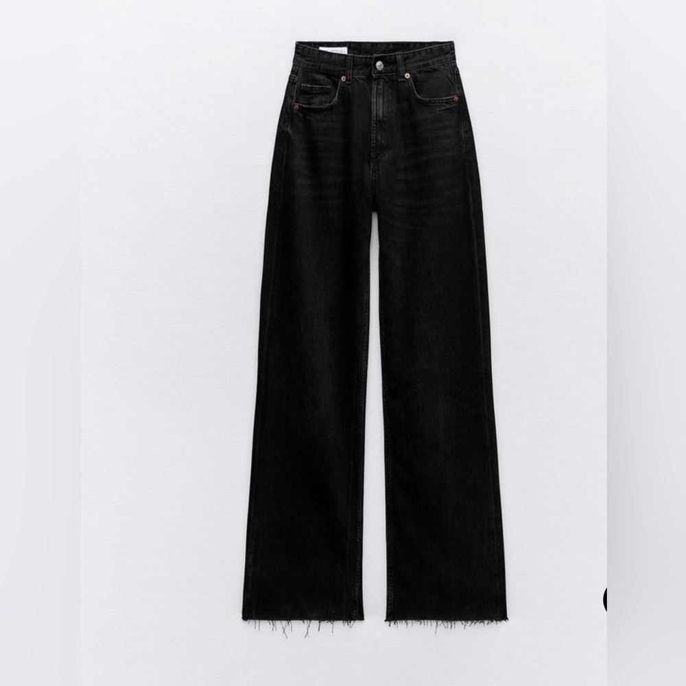 Zara TRF HIGH RISE WIDE LEG JEANS